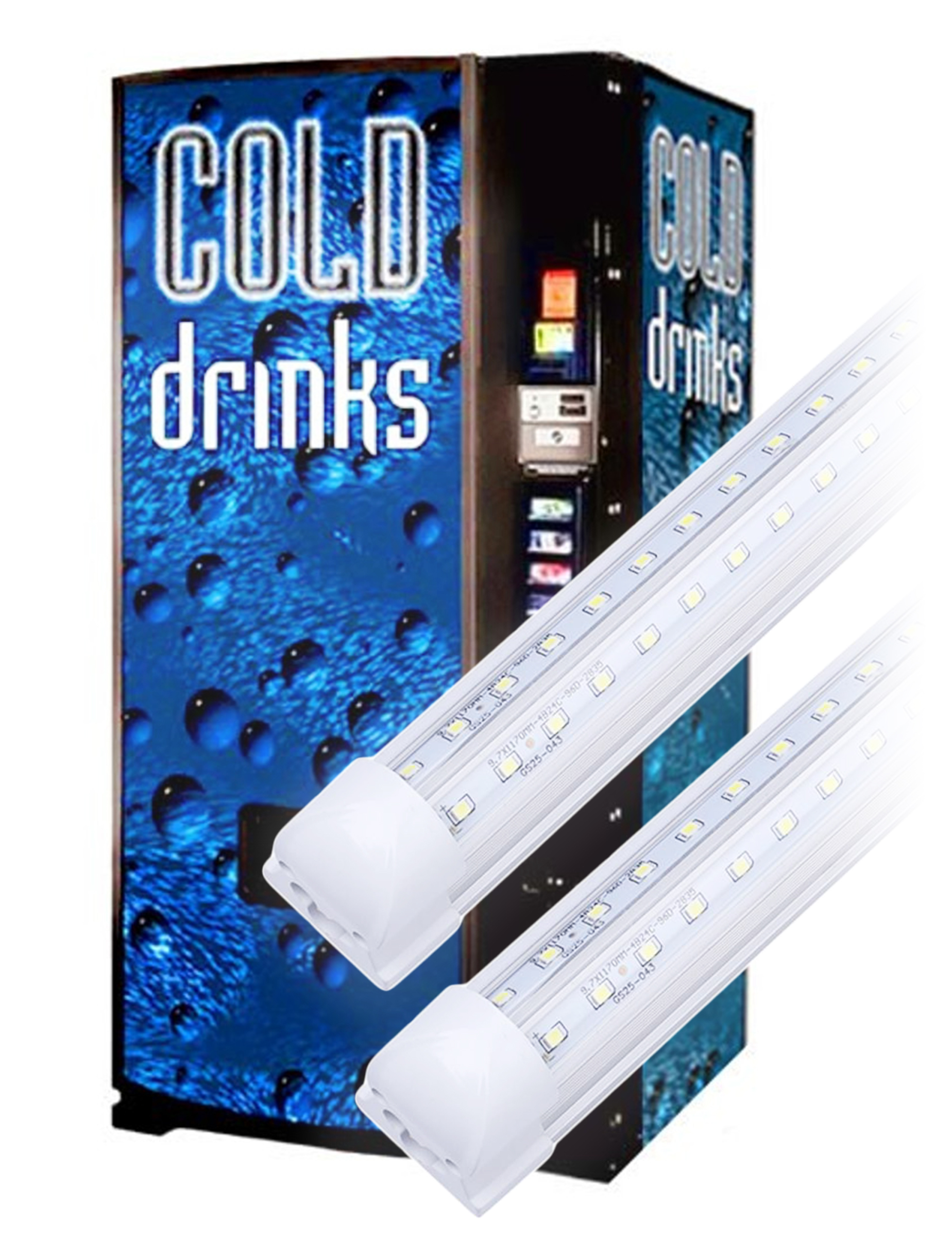 Dixie Narco 276E & 501E Stack Sign Face Vending Machine LED Plug and